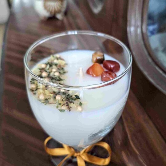 VELA COPA DE VIDRIO "SERENIDAD Y FORTALEZA"